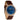 Bay Walnut Blue Brown Leather Men's Stainless Steel Wooden Watch