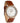 Bay Walnut White Cognac Stainless Steel Wooden Men's Leather Watch