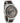 Bay Ebony Grey Sunray Silver Men's Stainless Steel Wooden Watch 