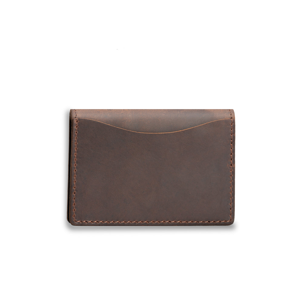 Brown Bi-Fold 5-Pocket Wallet  Men's Genuine Leather Wallet