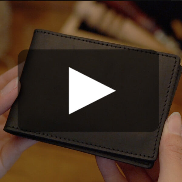 men’s black leather wallet