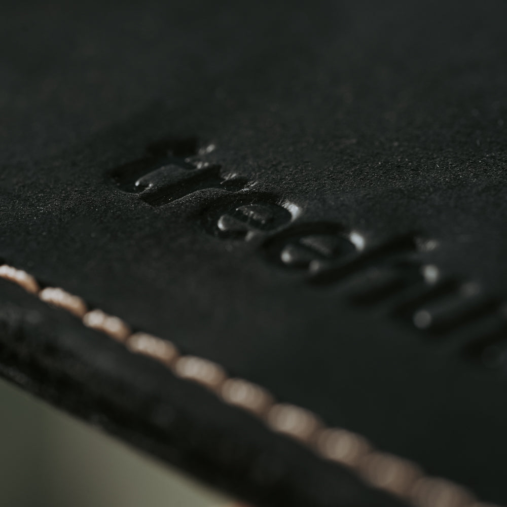 black leather card case