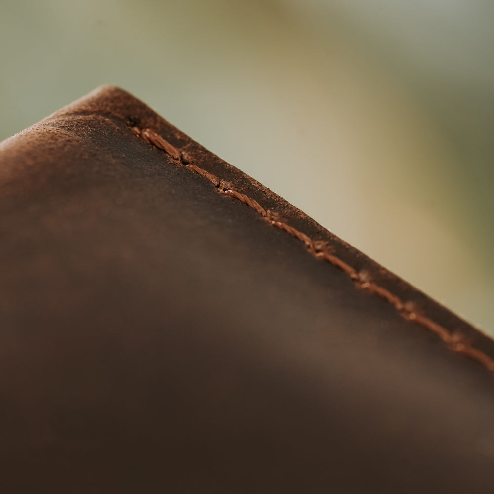 Brown Cash and Card Pouch Men's Genuine Leather Wallet