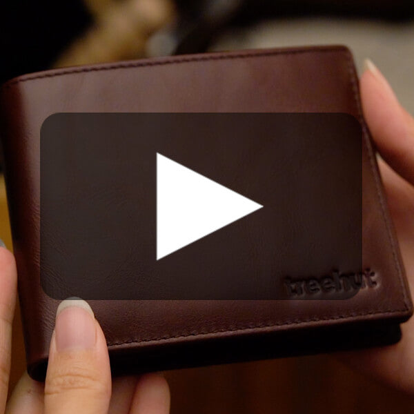 brown leather bifold wallet