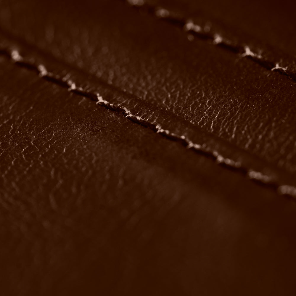 Brown Vertical Card Case With Clip Men's Genuine Leather Wallet
