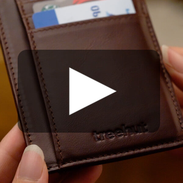 brown leather card holder