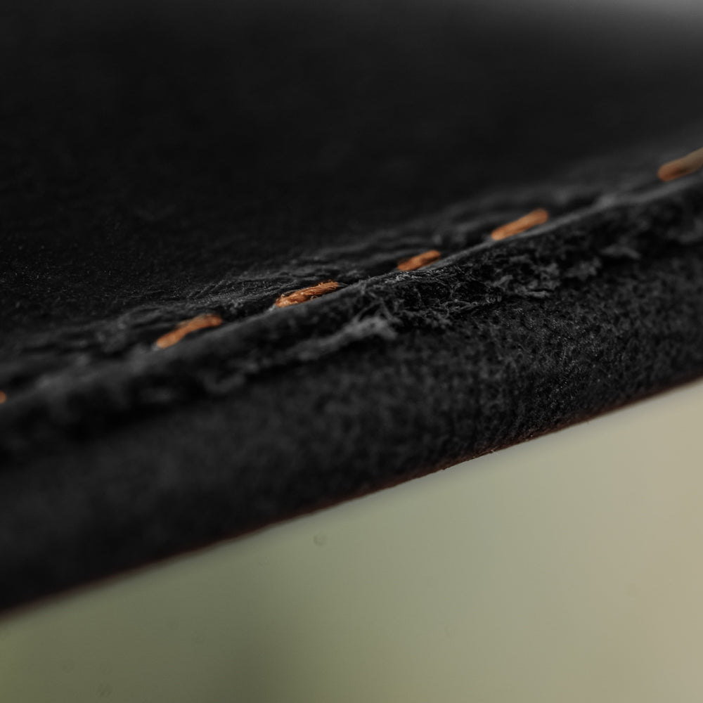 Black Cash and Card Pouch Men's Genuine Leather Wallet