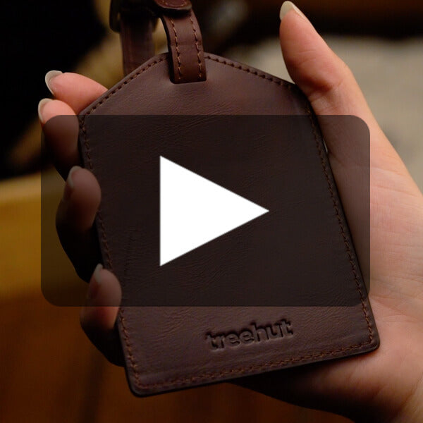 leather luggage tag