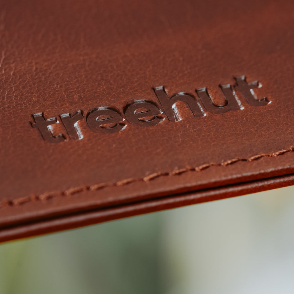 brown leather card holder
