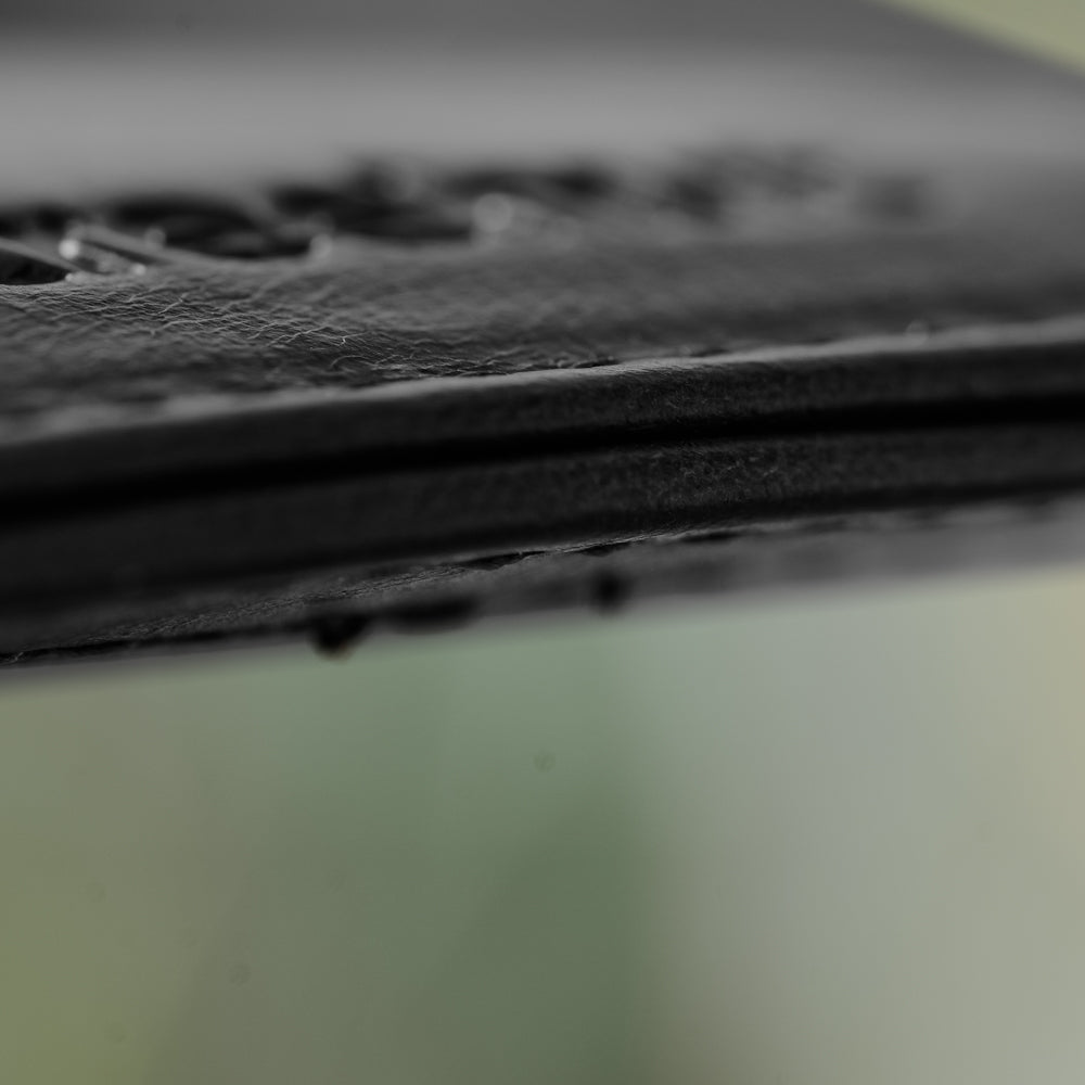black leather card case