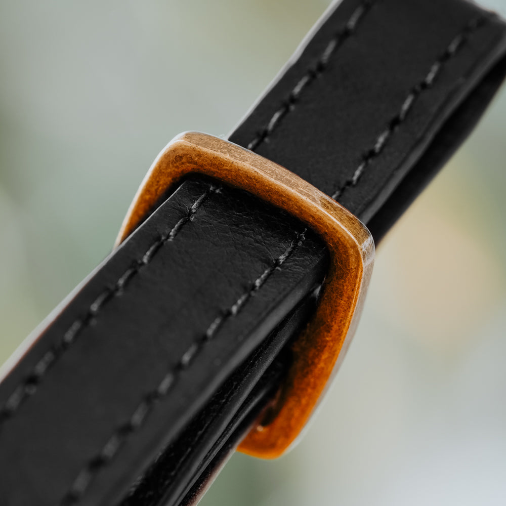 Black Luggage Tag Men's Genuine Leather Wallet