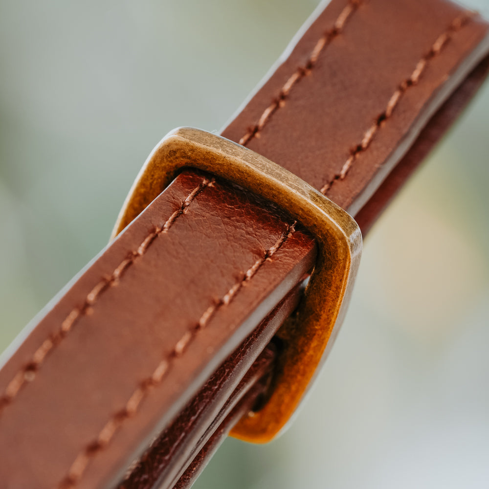 leather luggage tag
