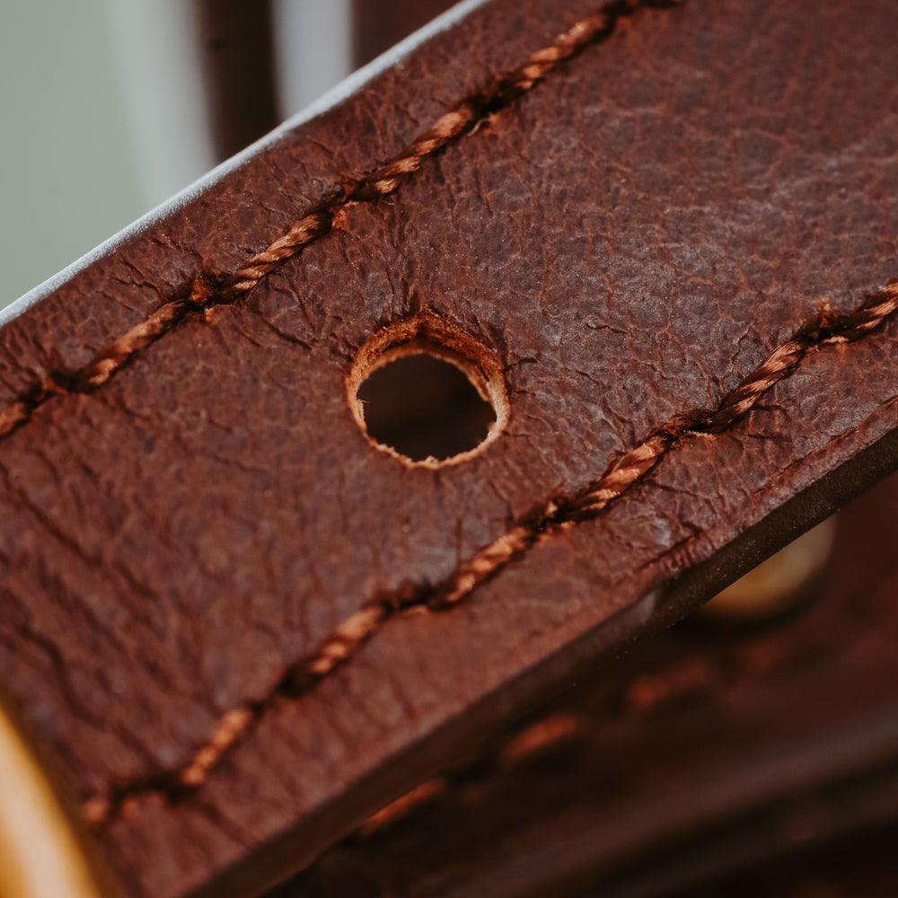 leather luggage tag