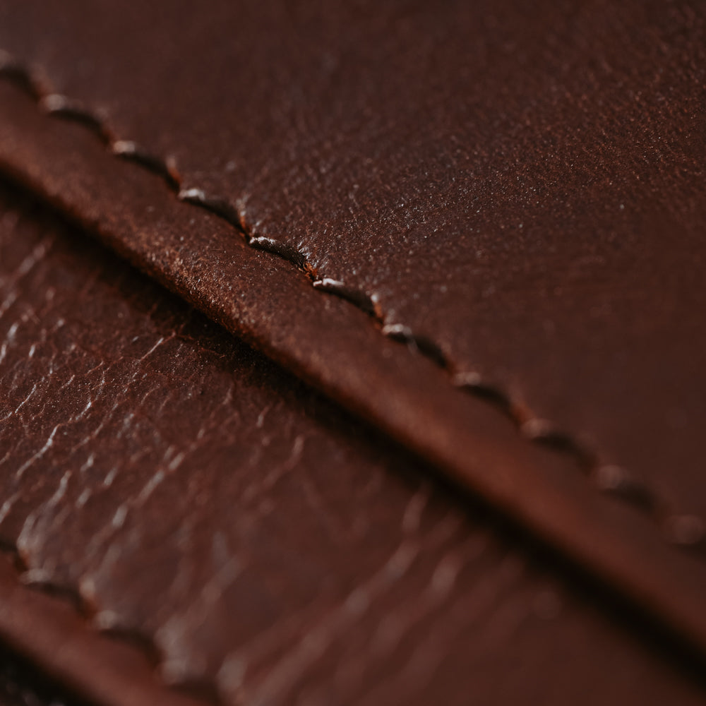 Brown Tri-Fold ID Wallet Men's Genuine Leather Wallet