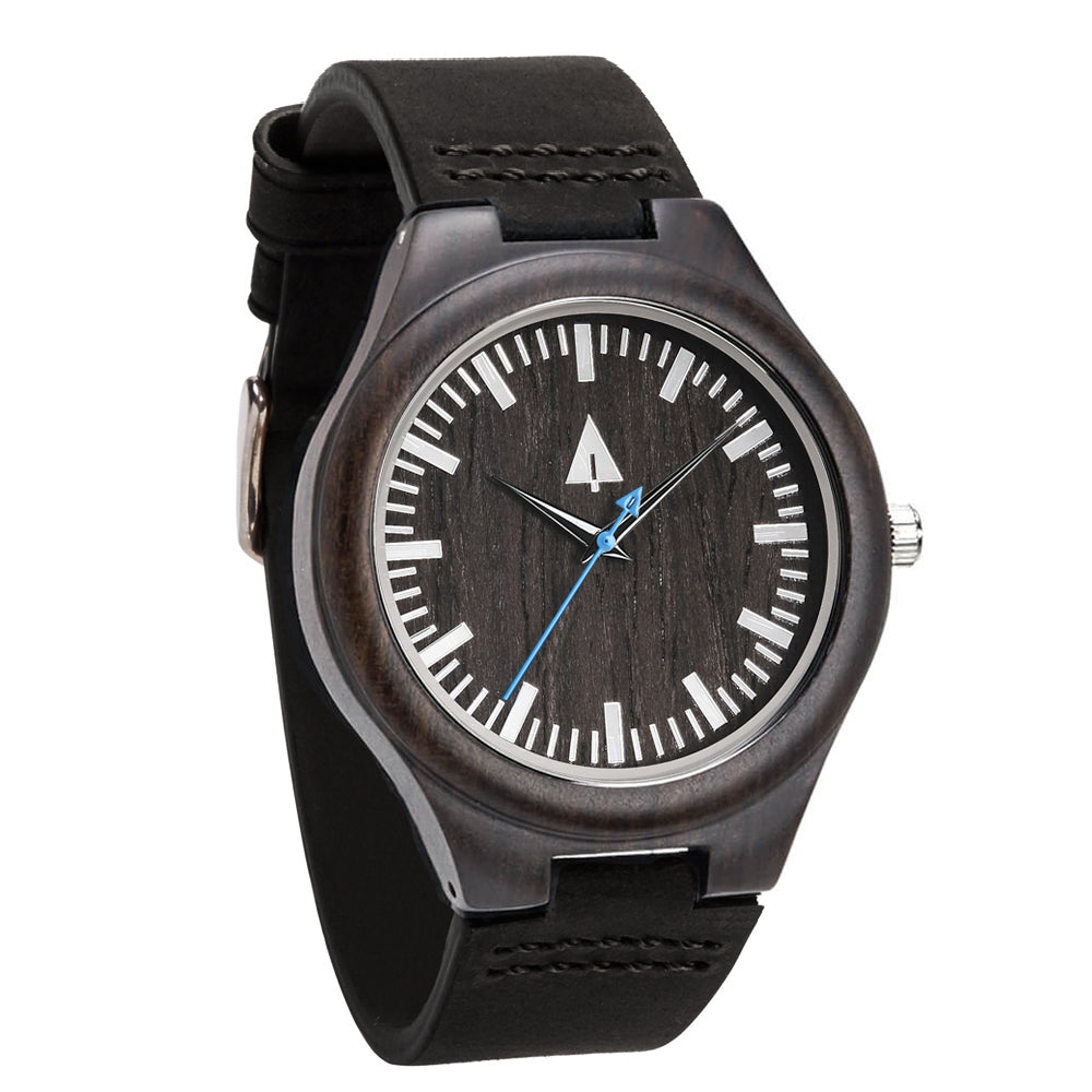 wood watches with leather straps