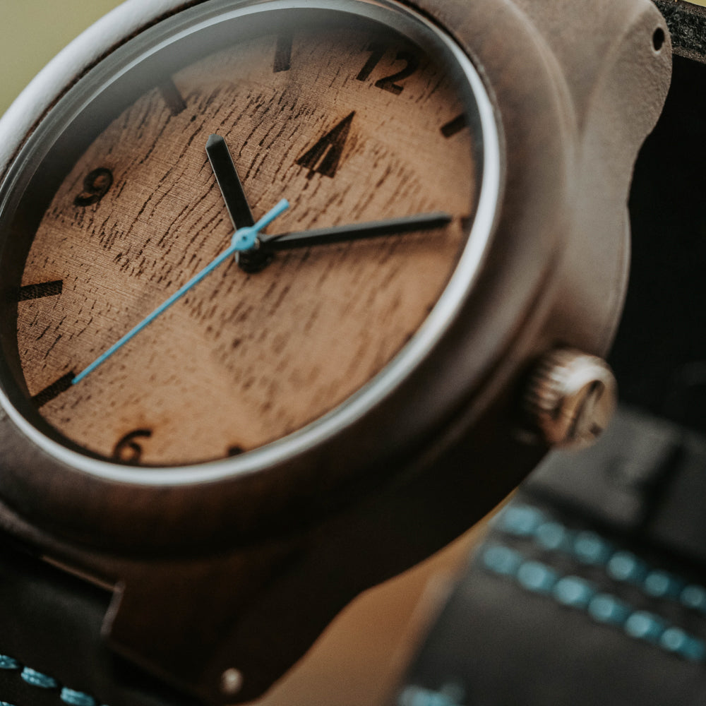 Classic Ebony Walnut Burl Small Women's Wooden Watch