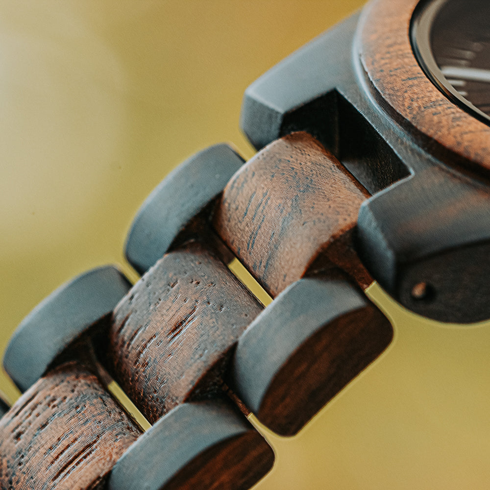 Classic Ebony Walnut Theo Men’s Wooden Watch