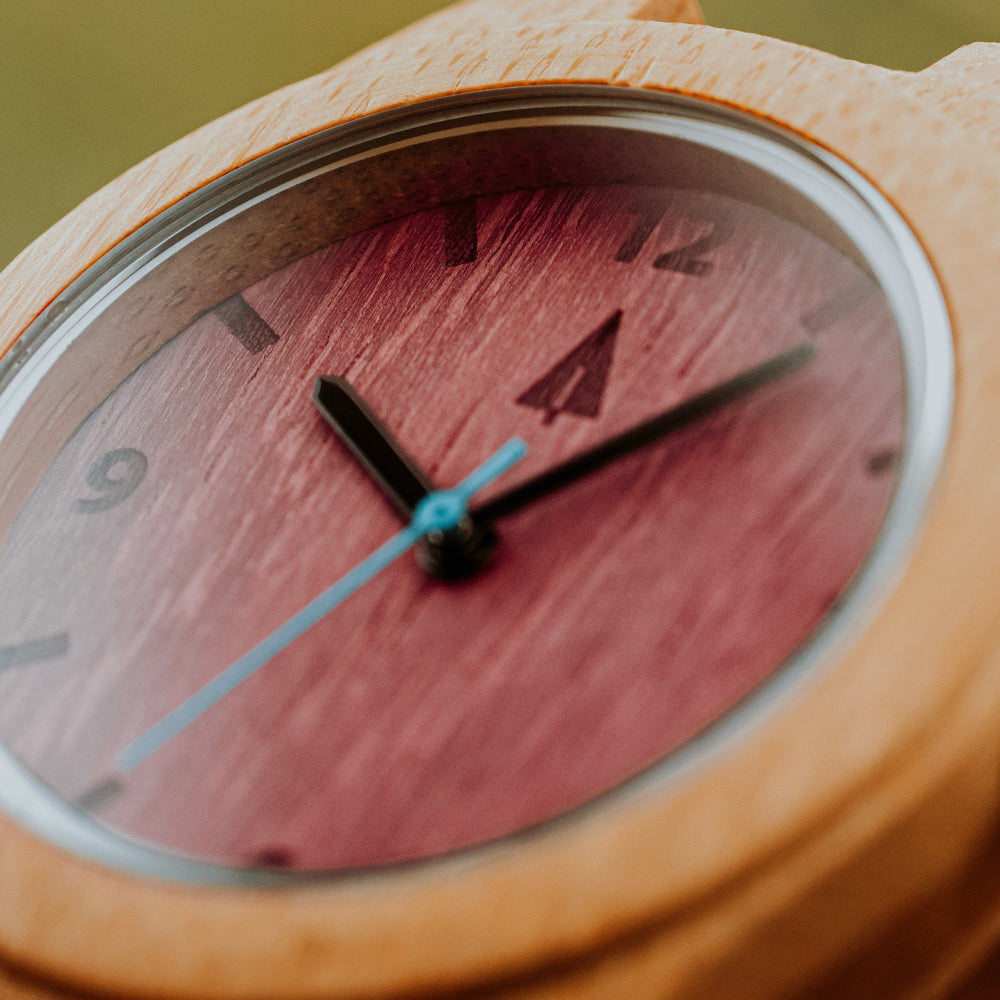Classic Purple Heart Small Women's Wooden Watch