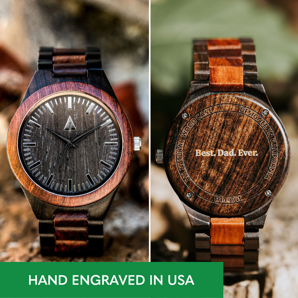 Classic Redwood Ebony Theo Men's Wooden Watch