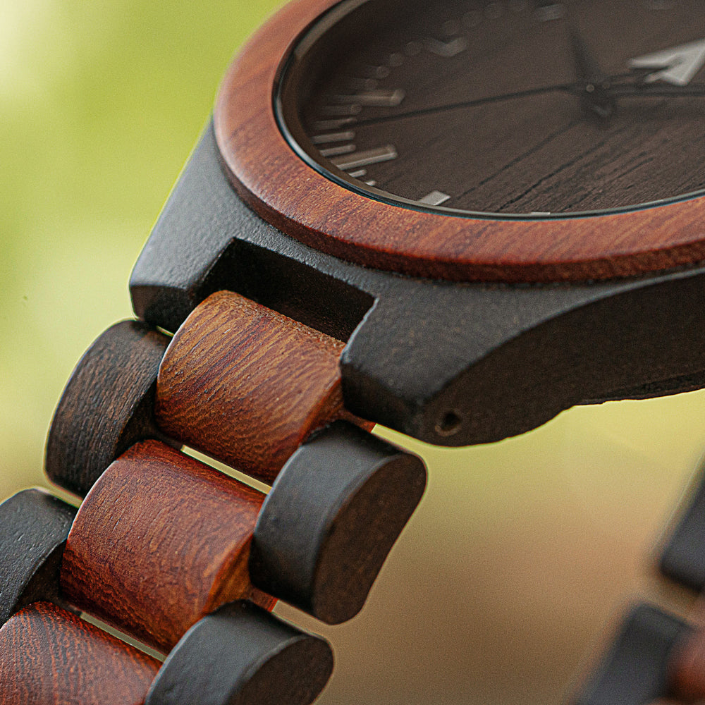 Classic Redwood Ebony Theo Men's Wooden Watch