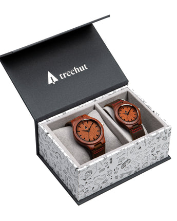 Couples Classic Rosewood Couples Wooden Watch