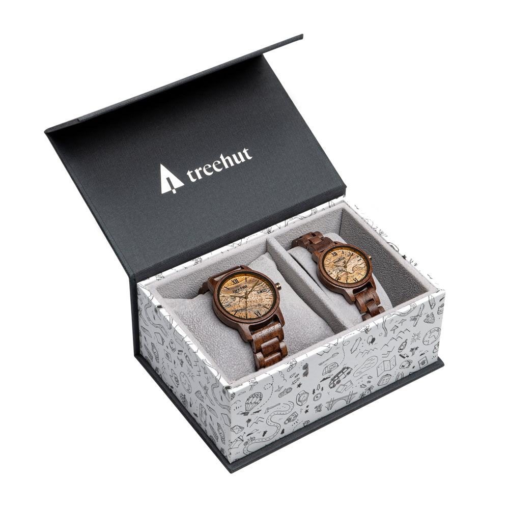Couples Odyssey Sandstone Couples Wooden Watch