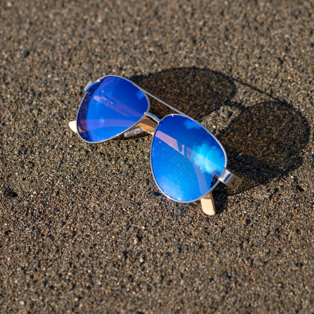 Top Gun 54 Men's Wooden Sunglasses