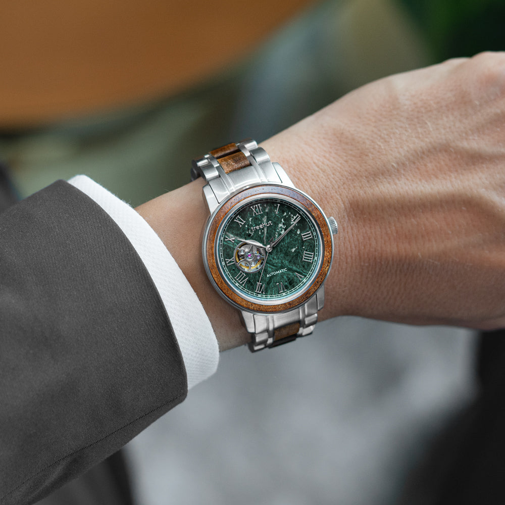 Couples Green Marble Couples Marble Watch