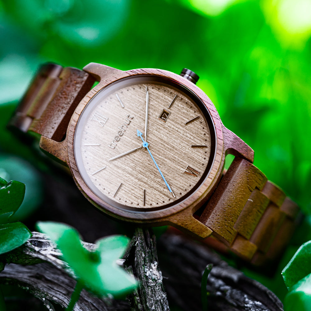 Gray dial brown watch for him