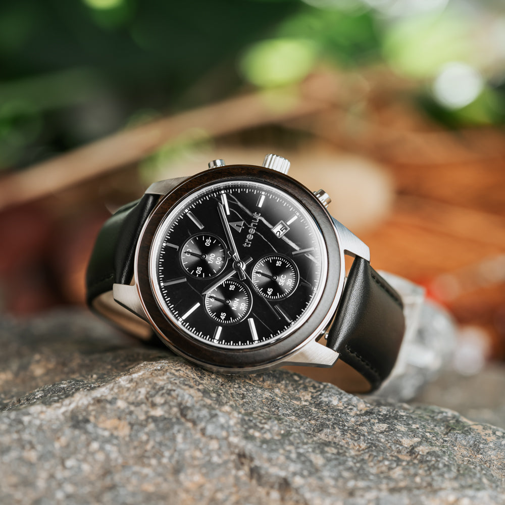 wood watches with leather straps