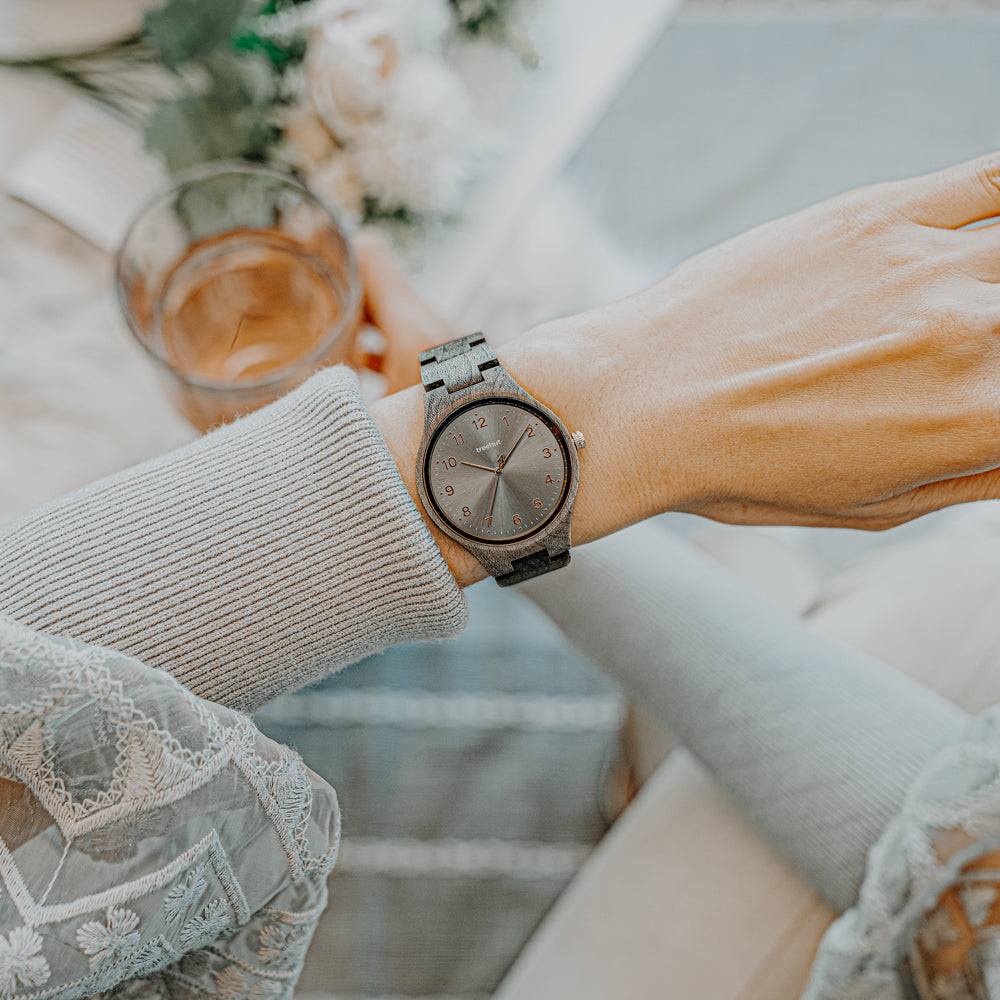 Solstice Grey Wood Maple Women's Wooden Watch