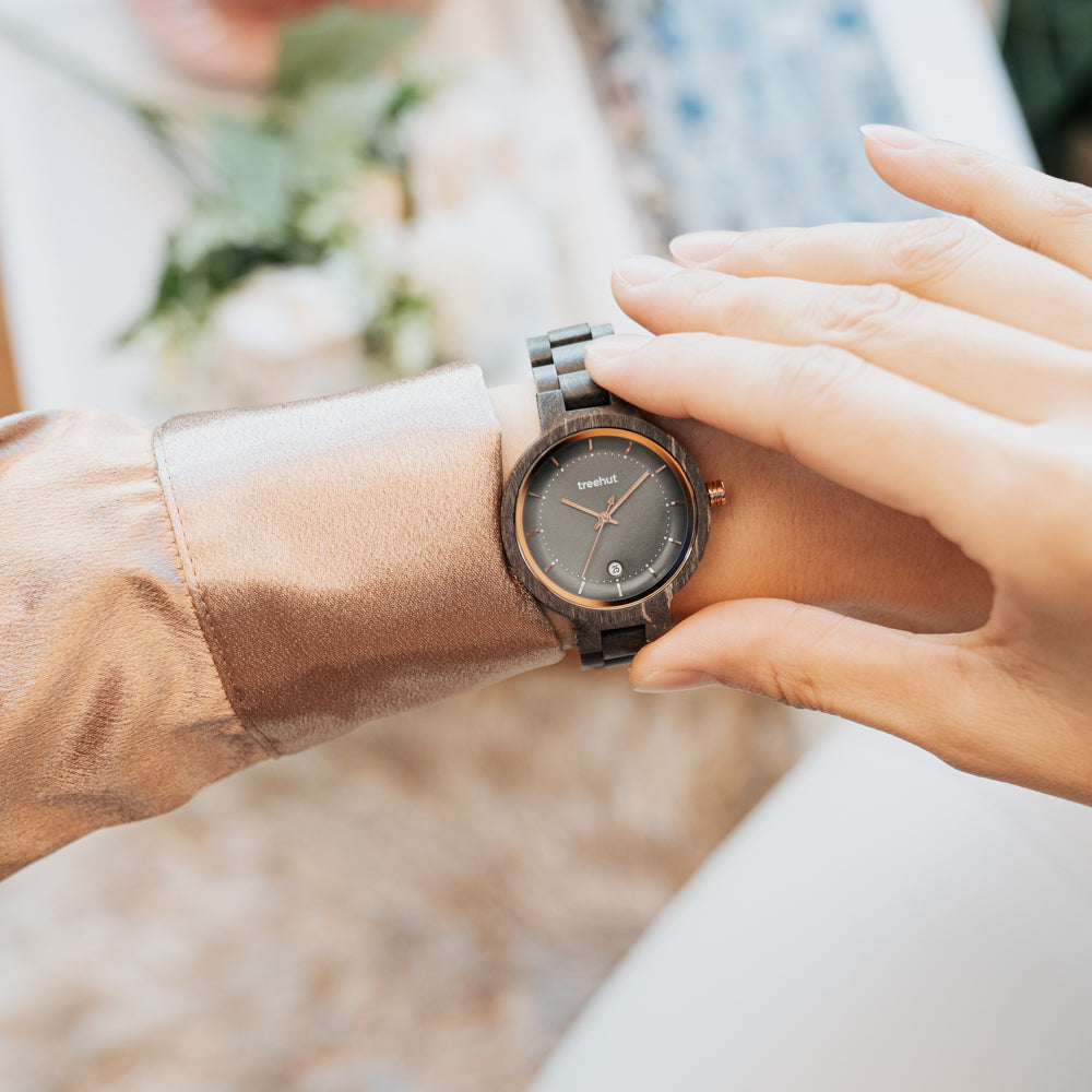 Theory Grey Maple Women's Wooden Watch
