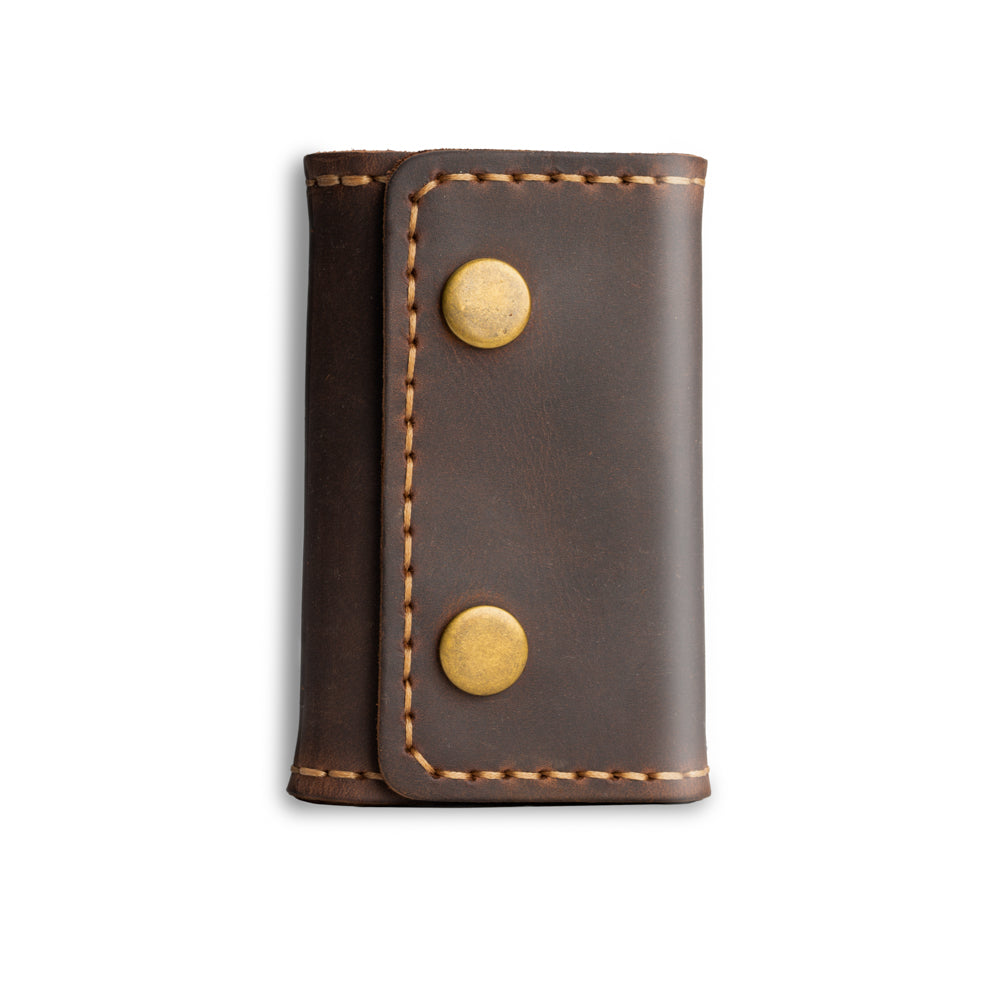 Trifold Leather Compact Key Case  Men's Genuine Leather Wallet