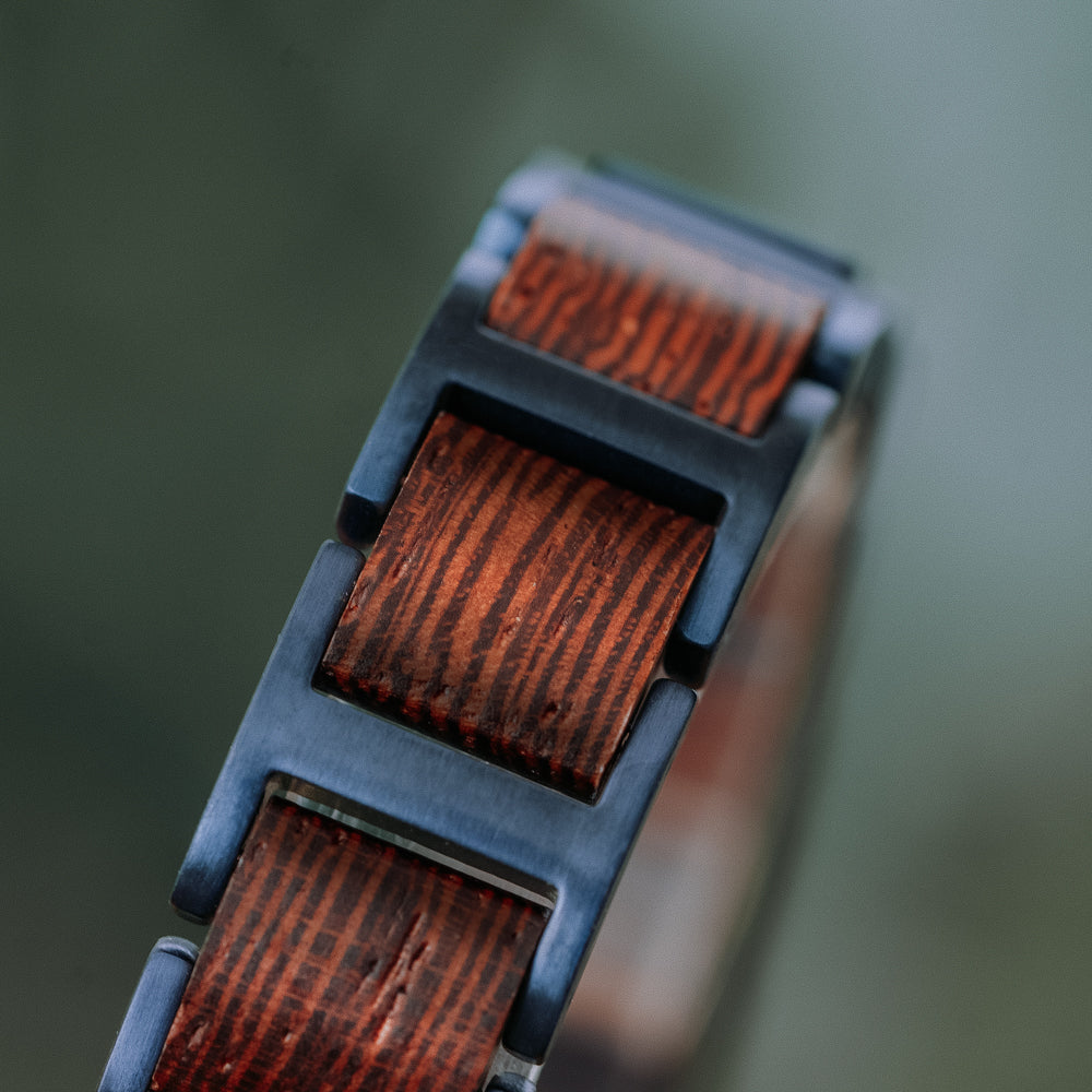 Climb African Wenge Ocean Men's Wooden Bracelet