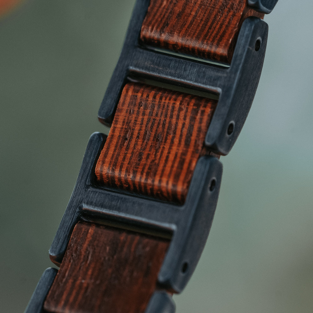 Climb African Wenge Ocean Men's Wooden Bracelet