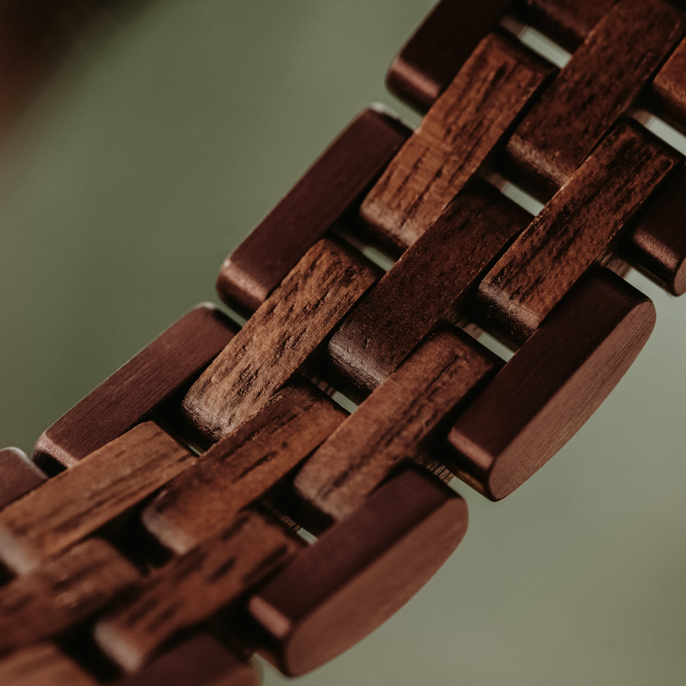 Glacier Walnut Bronze Men's Wooden Bracelet