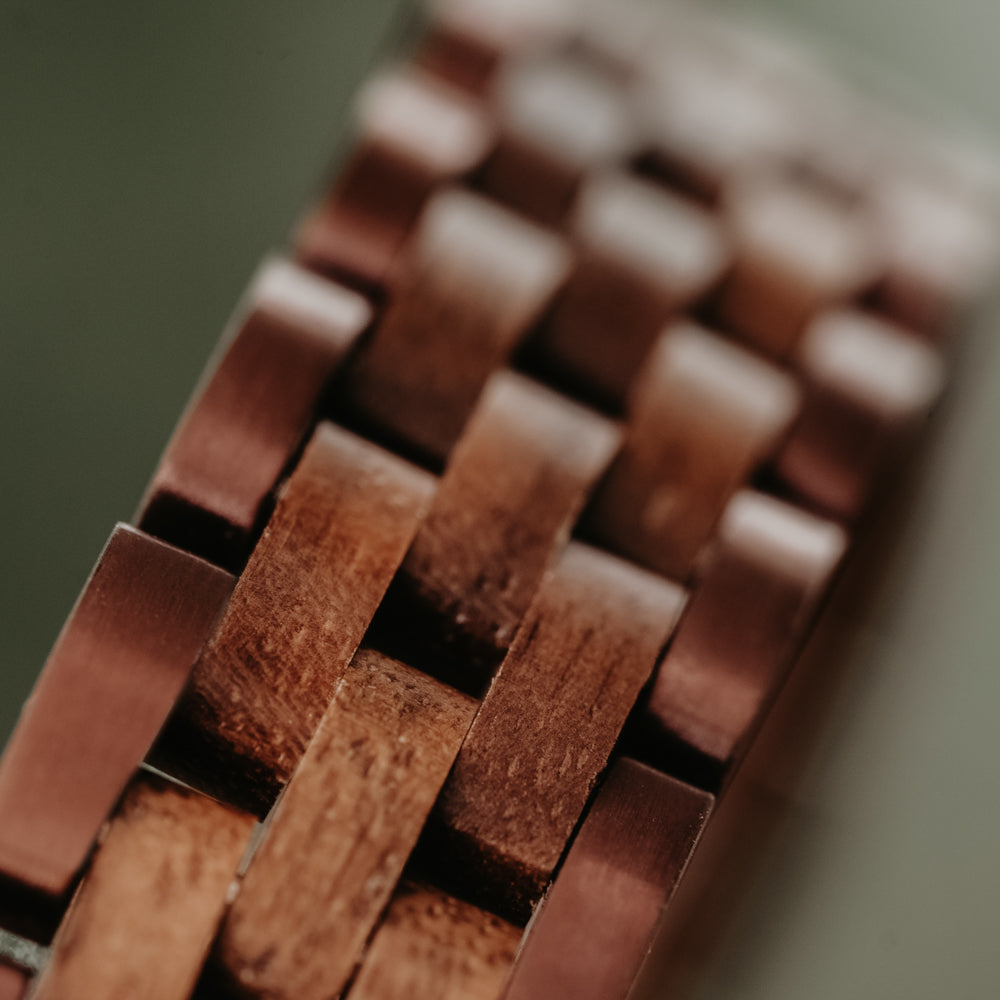 Glacier Walnut Bronze Men's Wooden Bracelet