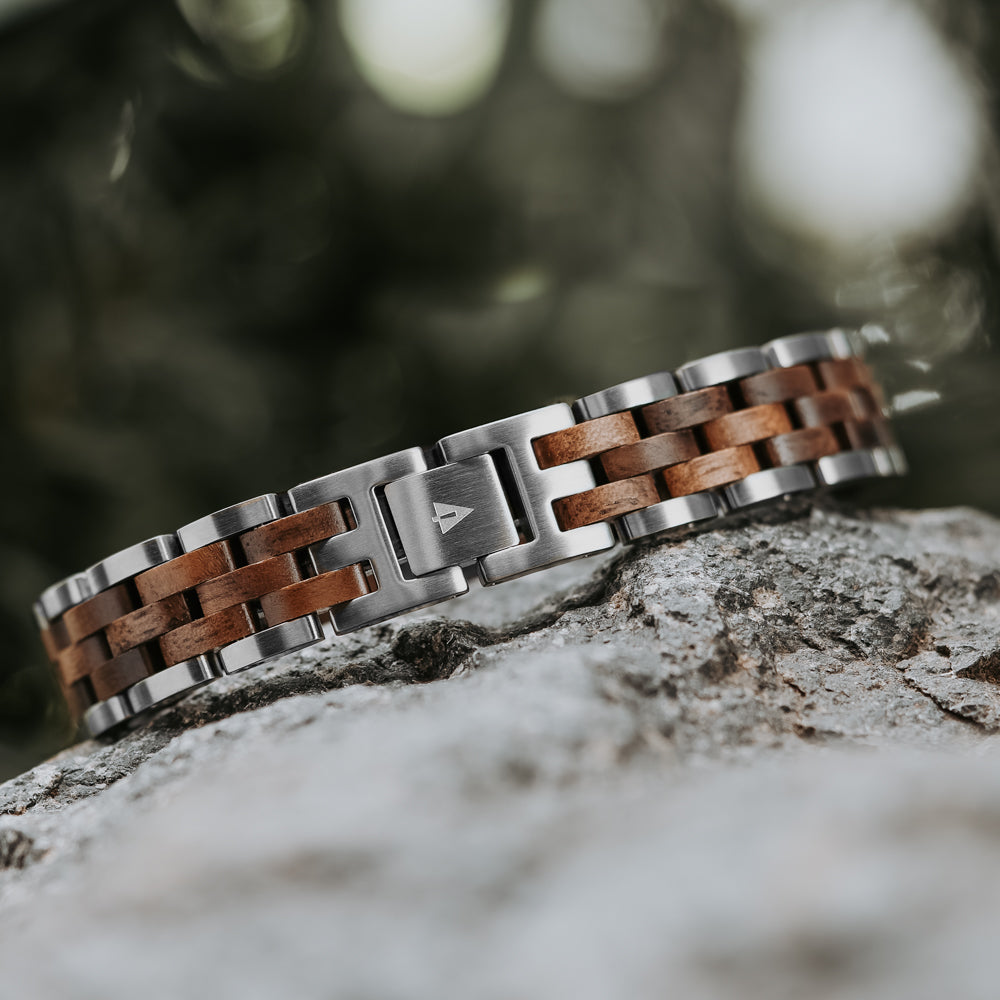 Glacier Chocolate Walnut Men's Wooden Bracelet