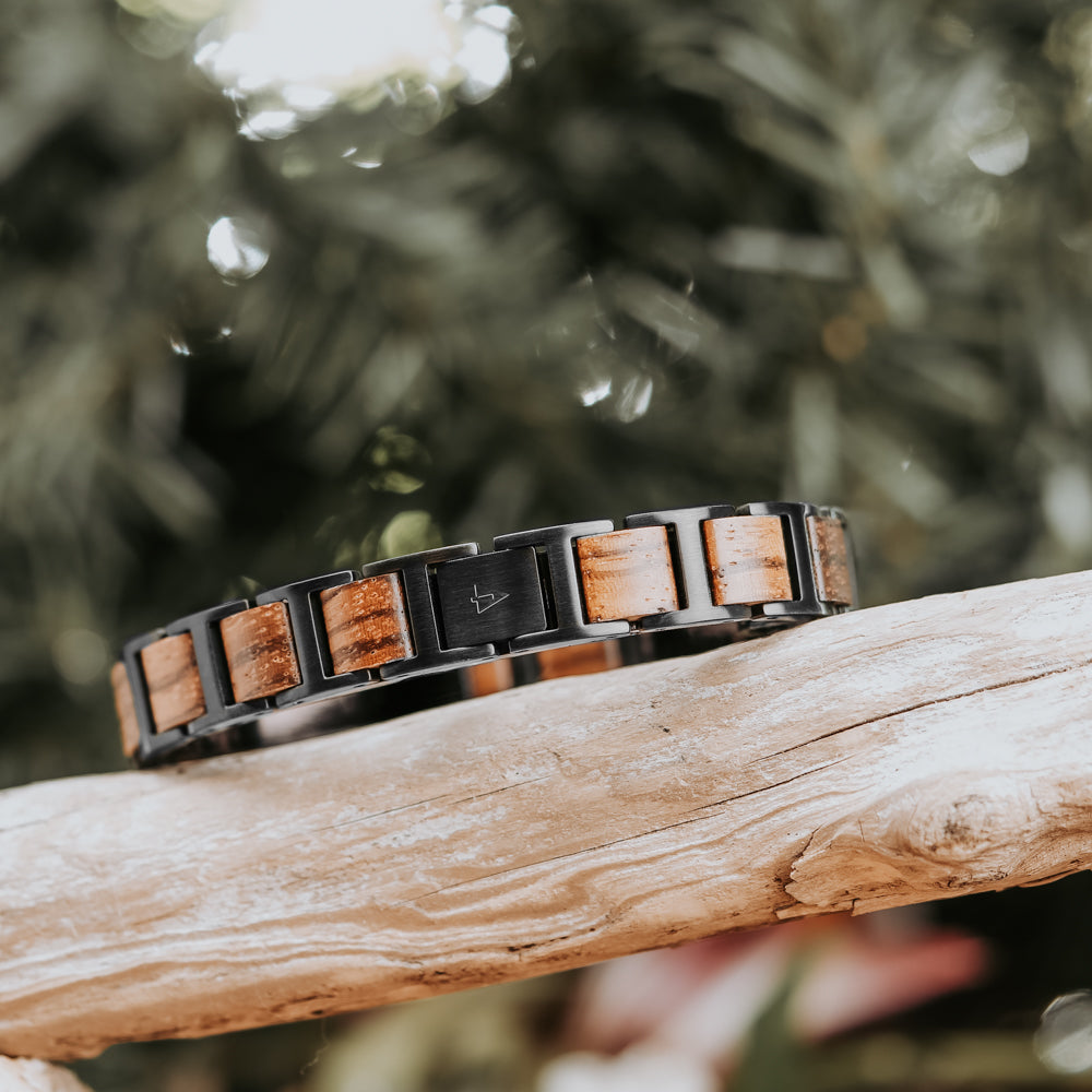 Climb Zebrawood Men's Wooden Bracelet