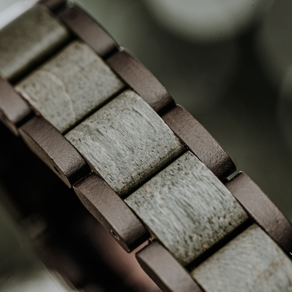 Classic Ebony Grey Men's Wooden Bracelet