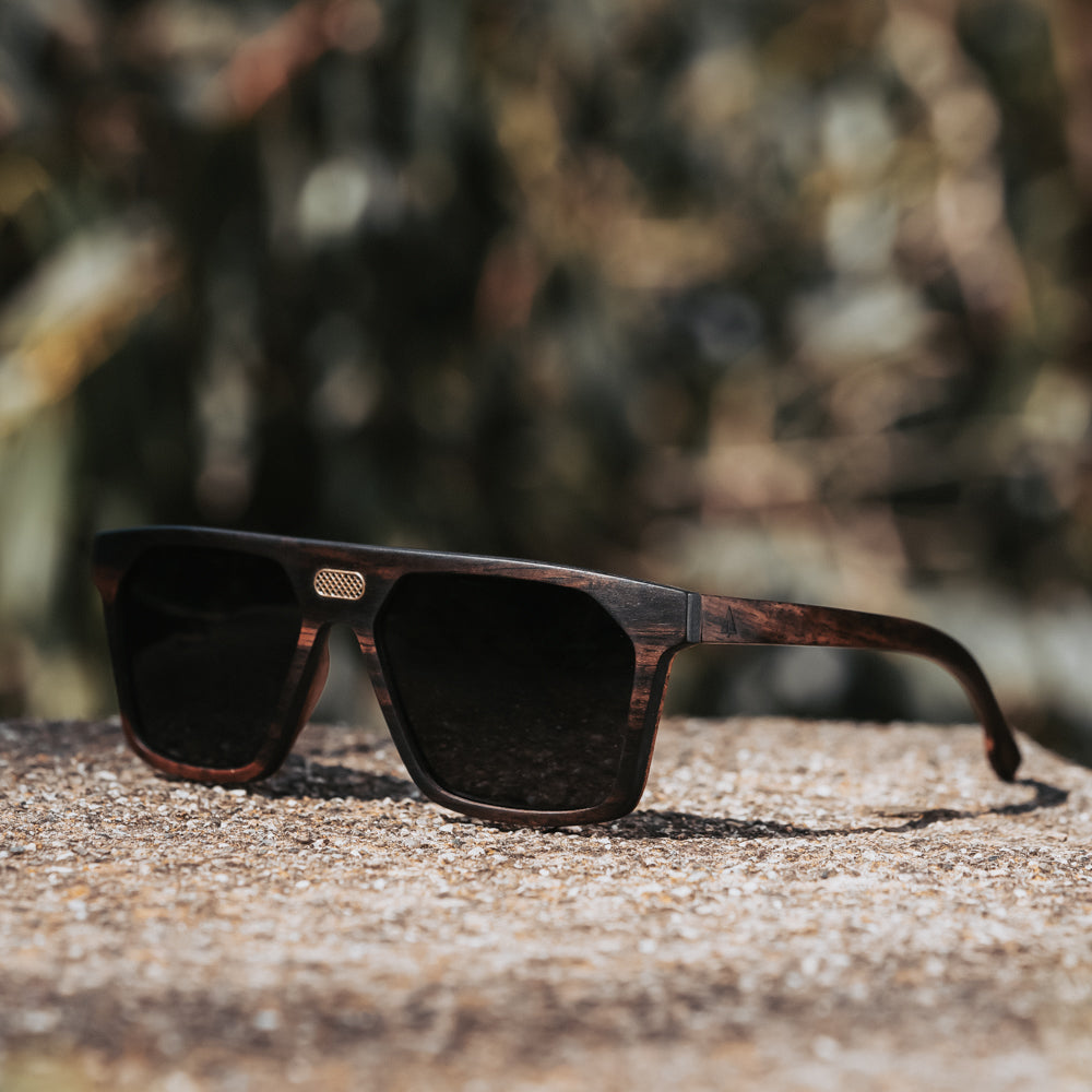 Fjorn Ebony Carbon Women's Wooden Sunglasses