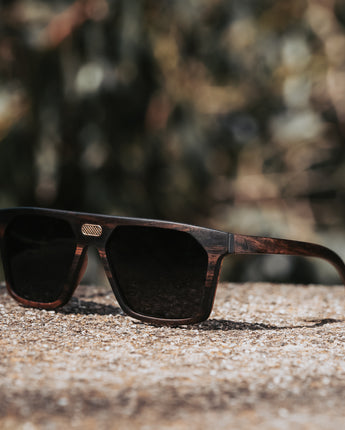 Fjorn Ebony Carbon Women's Wooden Sunglasses