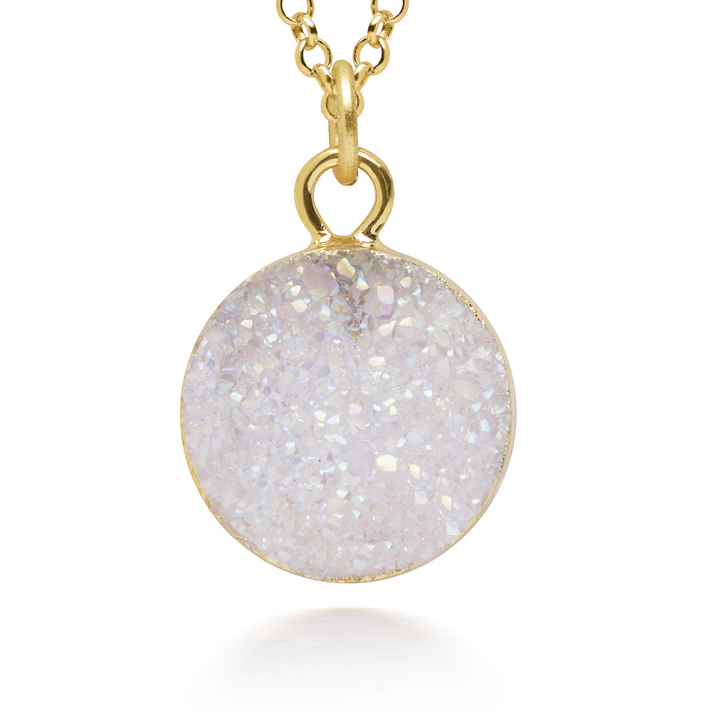 Terra White Druzy Necklace Women's Stone Necklace
