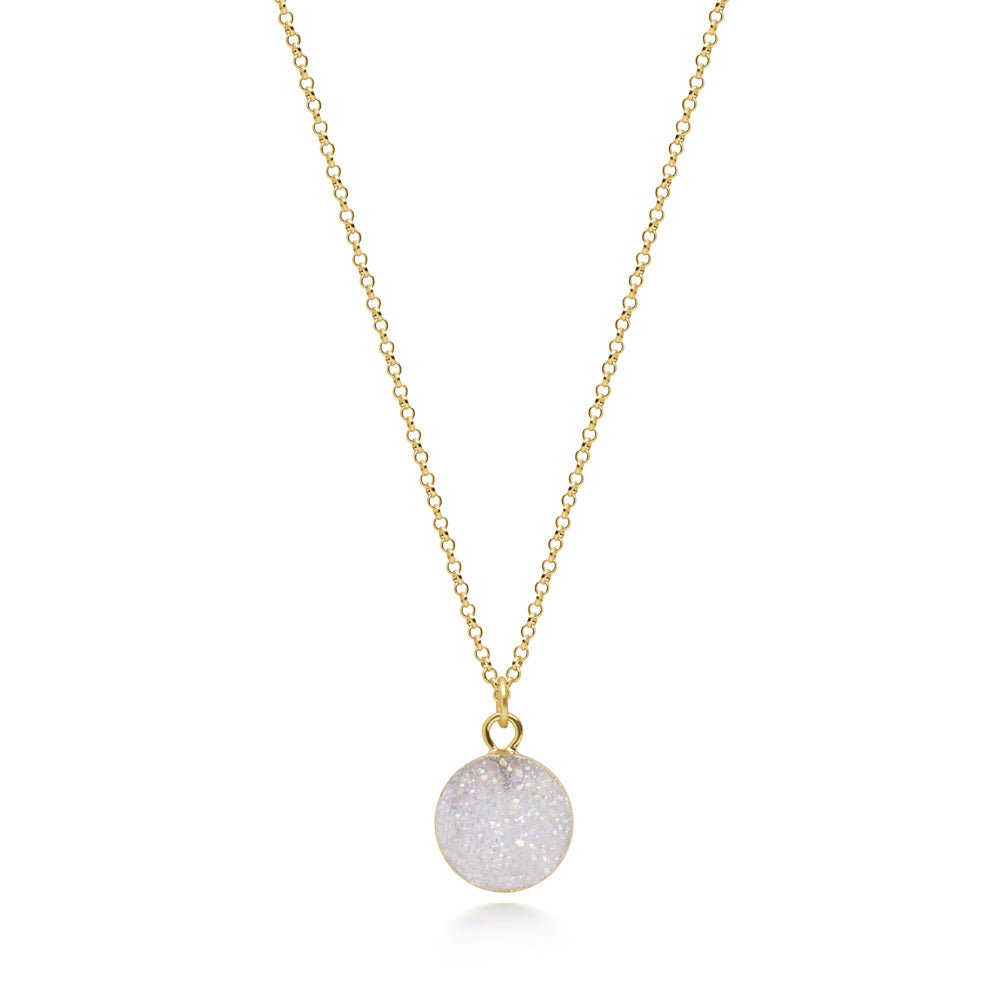 Terra White Druzy Necklace Women's Stone Necklace