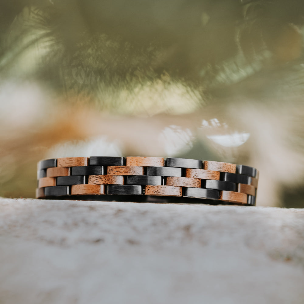 Cascade Chocolate Walnut Men's Wooden Bracelet