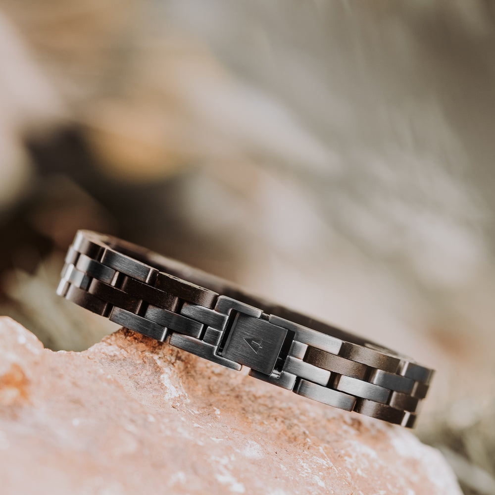 Cascade Ebony Grey Men's Wooden Bracelet