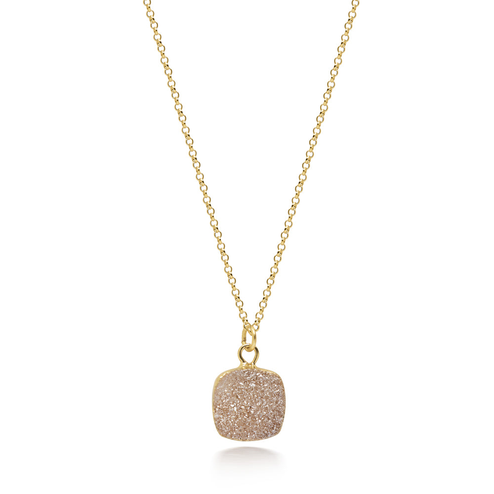 Reina Champagne Druzy Neckalce Women's Stone Necklace