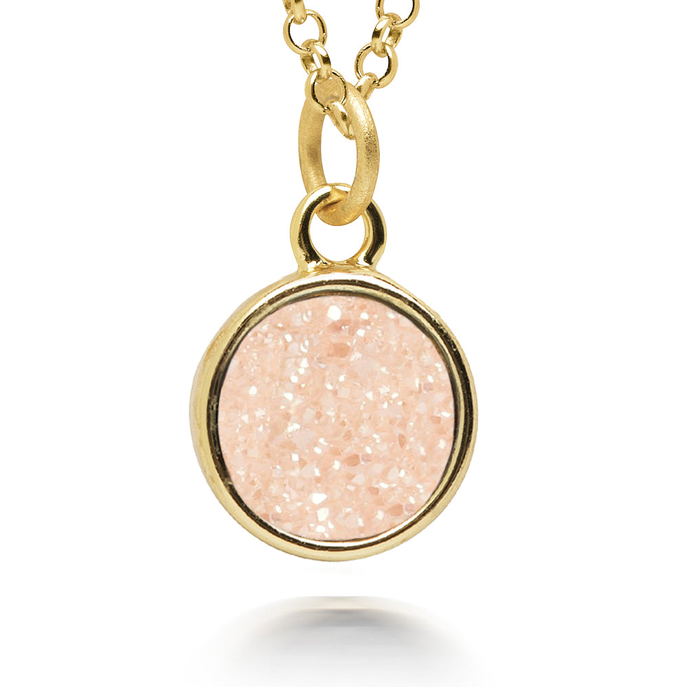 Geo Champagne Druzy Necklace Women's Stone Necklace