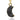 Crescent Black Druzy Necklace Women's Stone Necklace 