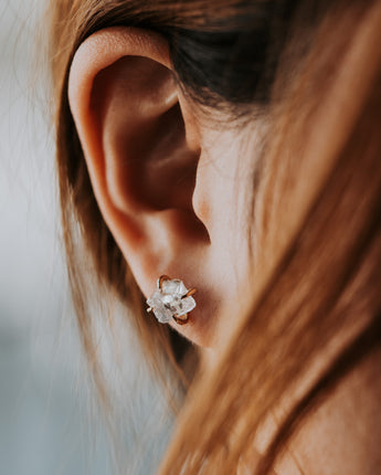 Stella Clear Crystal Claw Studs Women's Stone Earrings